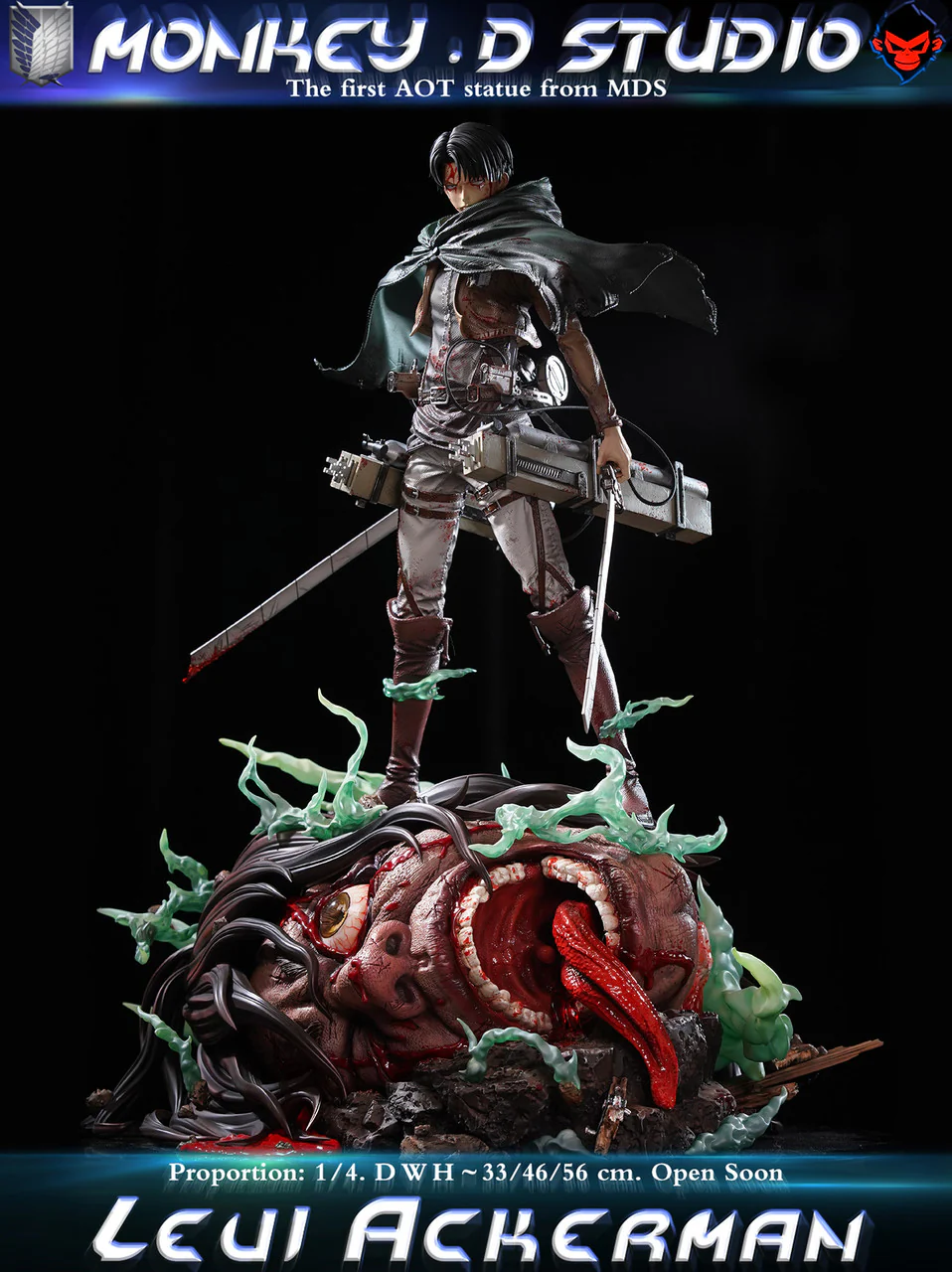 Attack on Titan - Levi Ackerman | 1:4 Resin Statue | by Monkey D Studio - Image 6