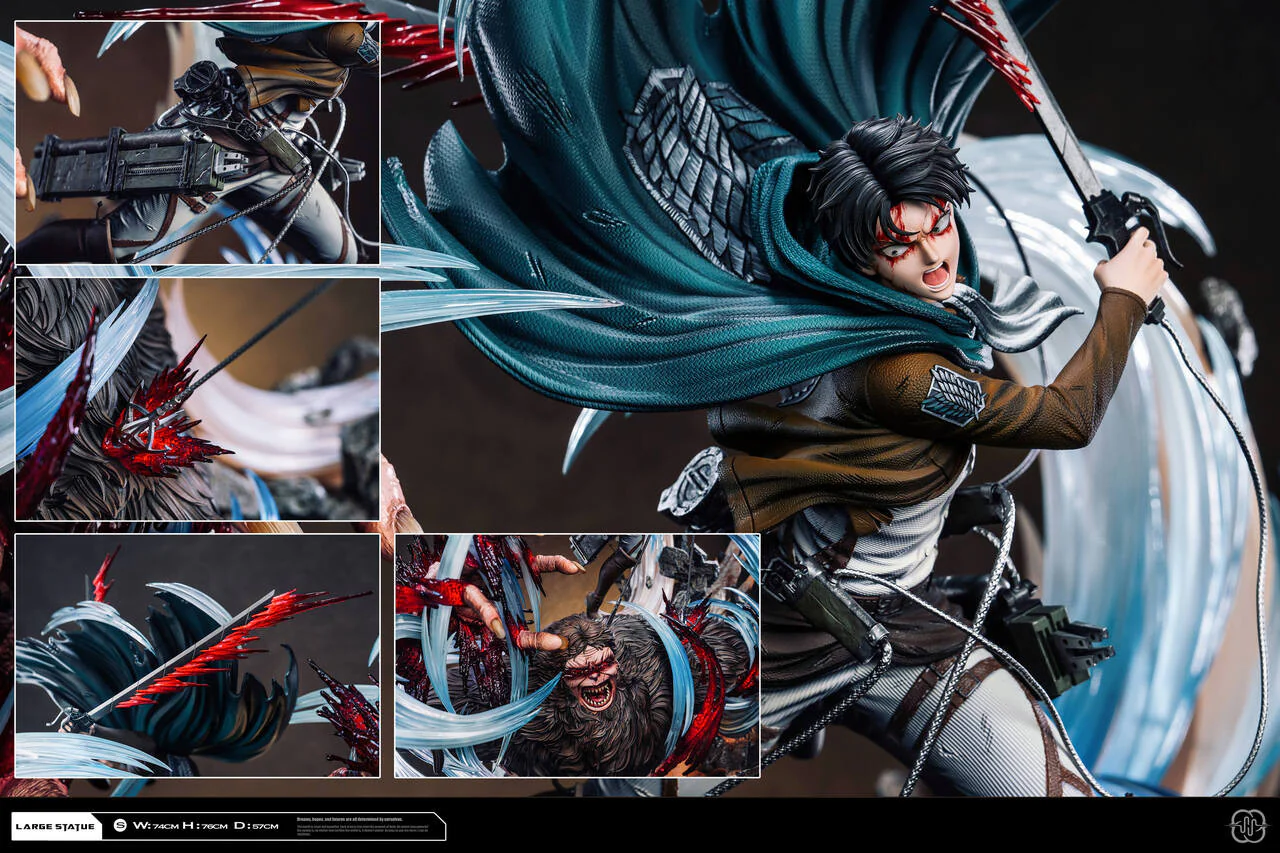 Attack on Titan - Levi vs Zeke 2.0 | Resin Statue | by Hertz Studio - Image 3