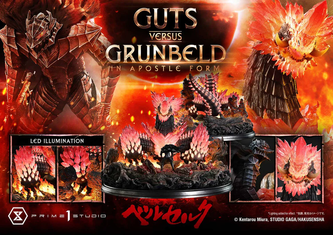 Berserk - Guts VS Grunbeld in Apostle Form | Resin Statue | by Prime 1 Studio