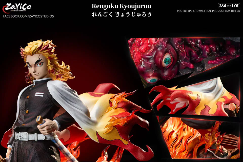 Demon Slayer: Kimetsu no Yaiba - Rengoku Kyoujurou | 1:6/1:4 Resin Statue | by Zayico Studio - Image 4