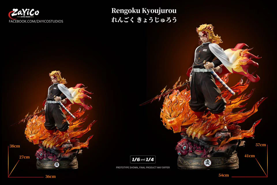 Demon Slayer: Kimetsu no Yaiba - Rengoku Kyoujurou | 1:6/1:4 Resin Statue | by Zayico Studio - Image 8