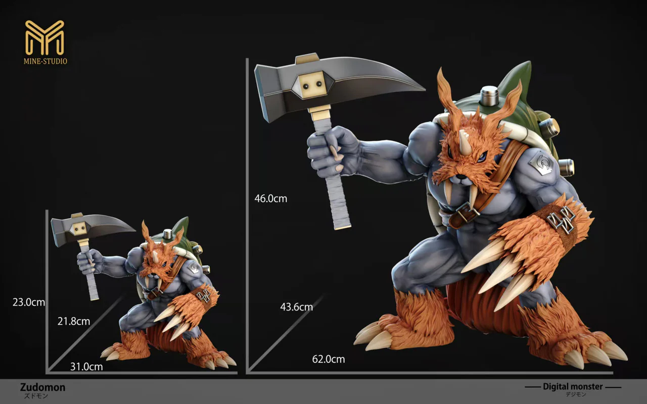 Digimon - Zudomon | Resin Statue | by Mine Studio - Image 4