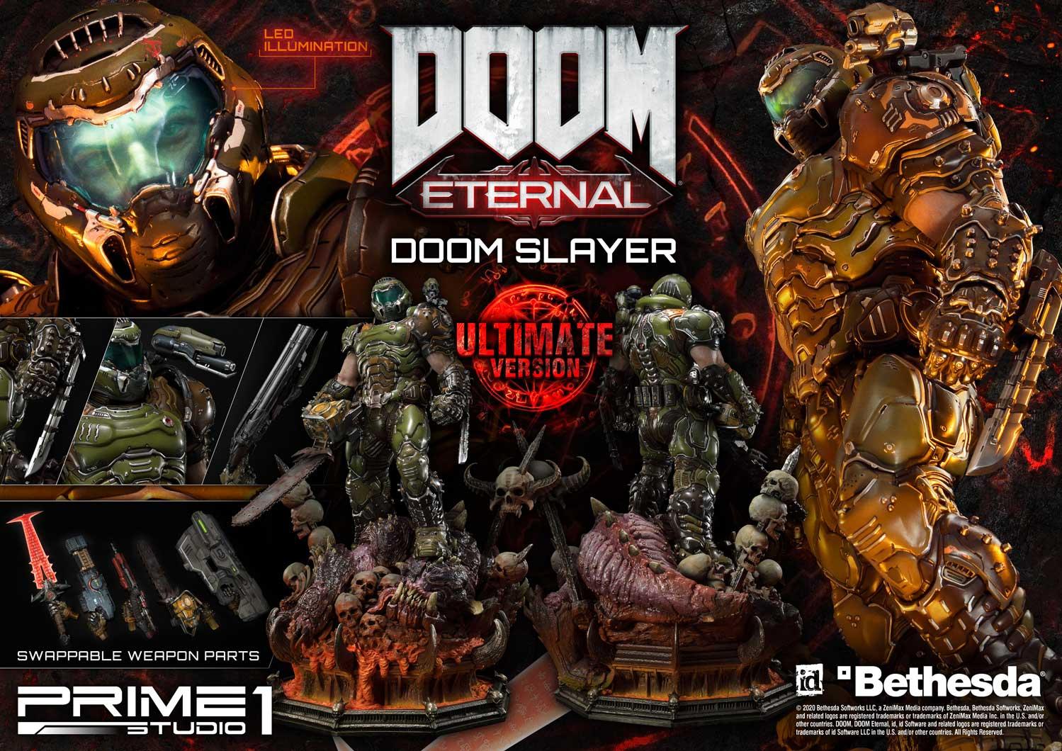 Doom - Doom Slayer | 1:3 Resin Statue | by Prime 1 Studio - Image 6