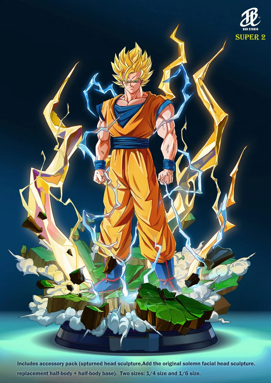 Dragon Ball Z - SSJ2 Goku | 1:6/1:4 Resin Statue | by Buu Studio - Image 5