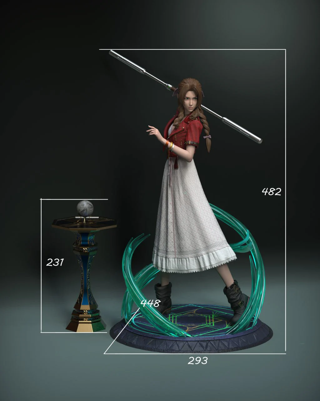 Final Fantasy - Aerith FF7 Remake | Resin Statue | by Solar Studio - Image 6