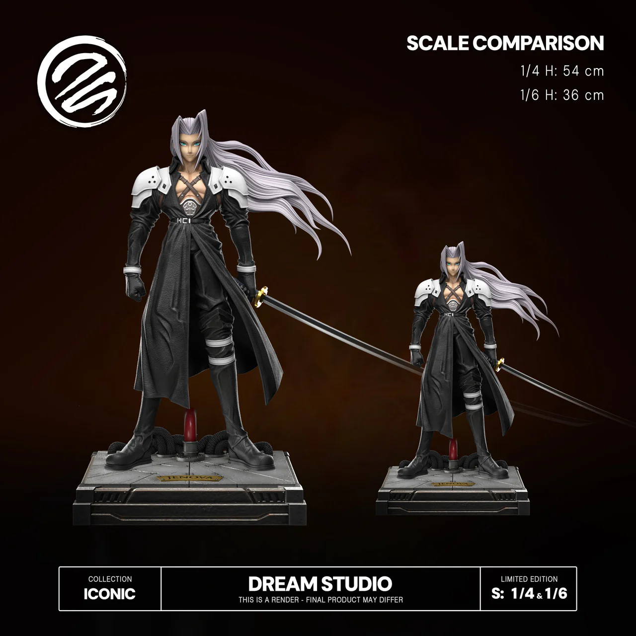 Final Fantasy - OG Sephiroth FFVII | 1:6/1:4 Resin Statue | by Dream Studio - Image 6