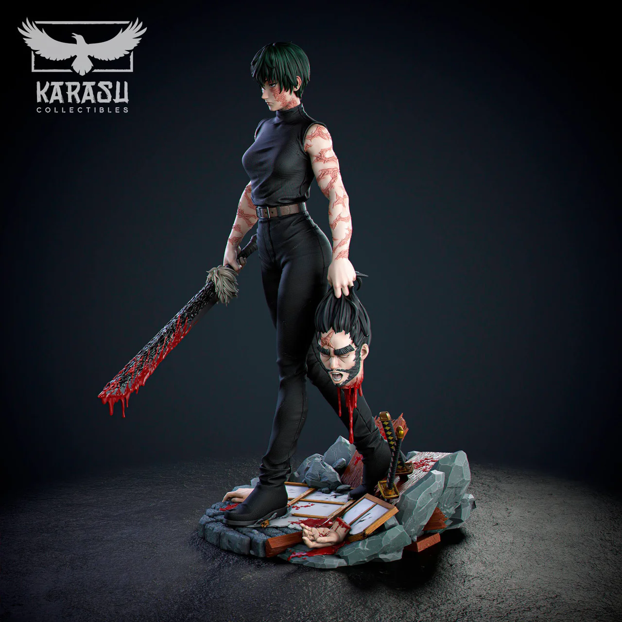 Jujutsu Kaisen - Maki Zenin | 1:6 Resin Statue | by Karasu Collectibles - Image 6