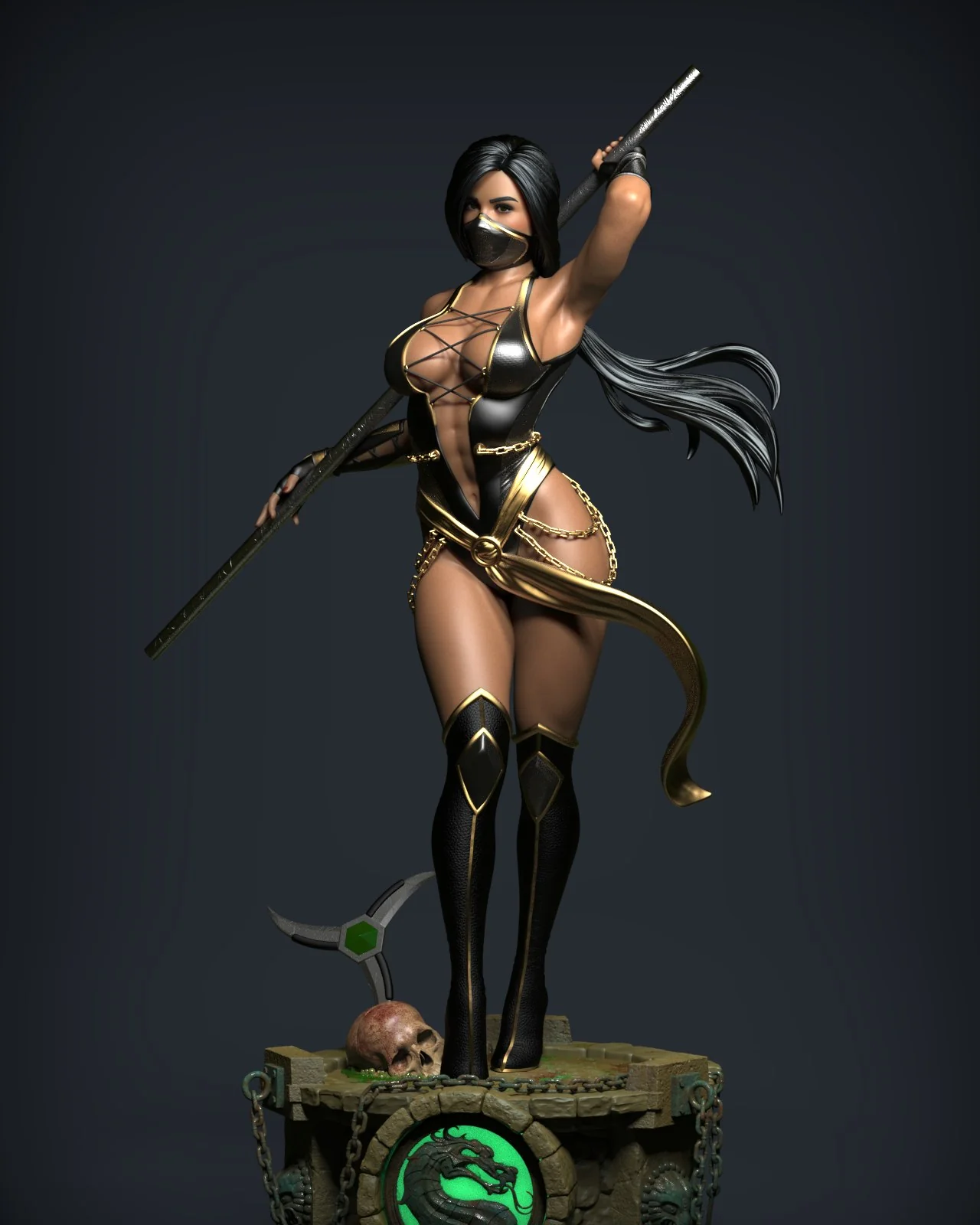 Mortal Kombat - MK9 Jade | 1:4 Resin Statue | by Epic Creations - Image 6