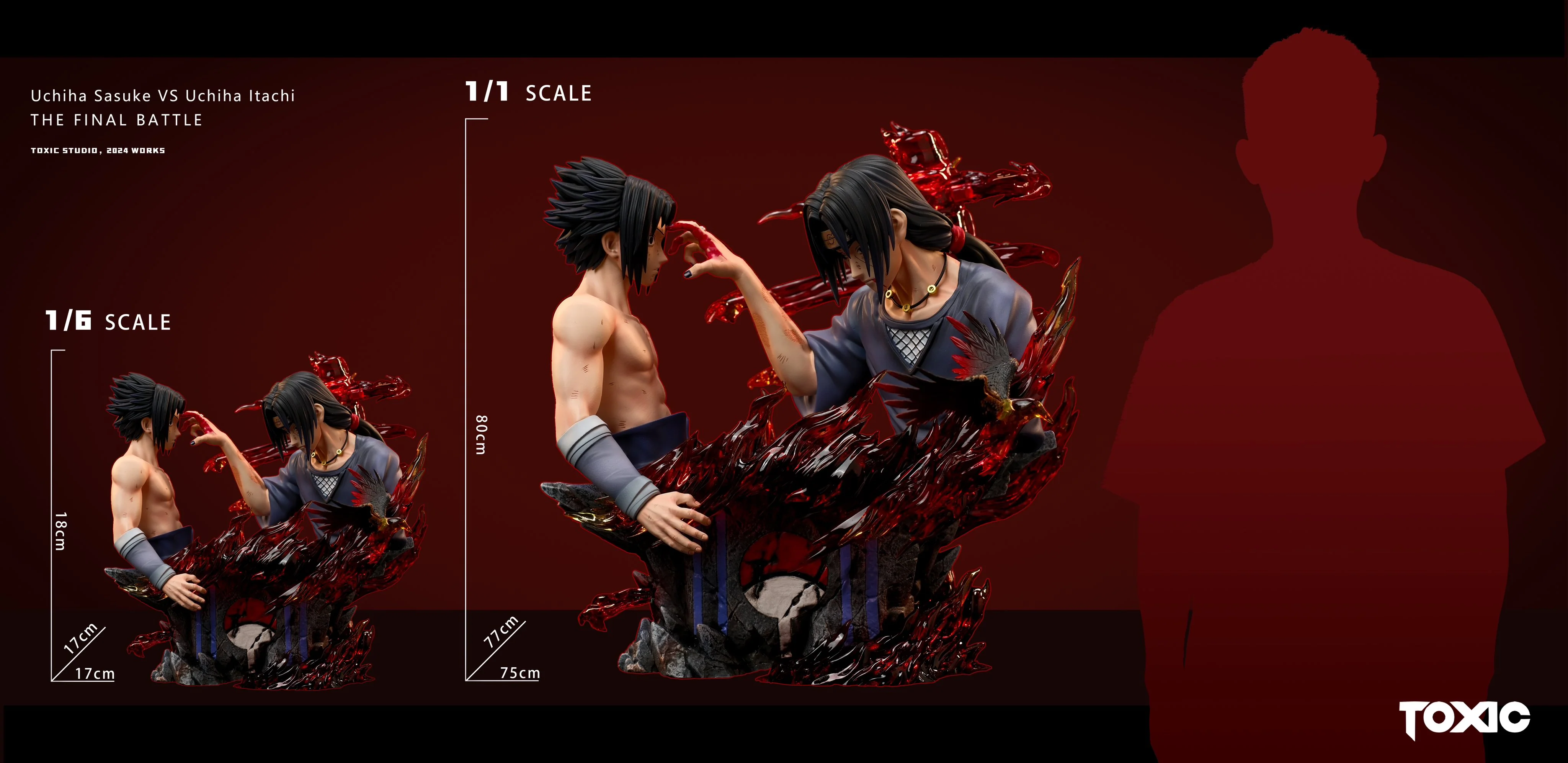 Naruto – Itachi & Sasuke Uchiha | 1:1 Resin Bust | von Toxic Studio - Image 7