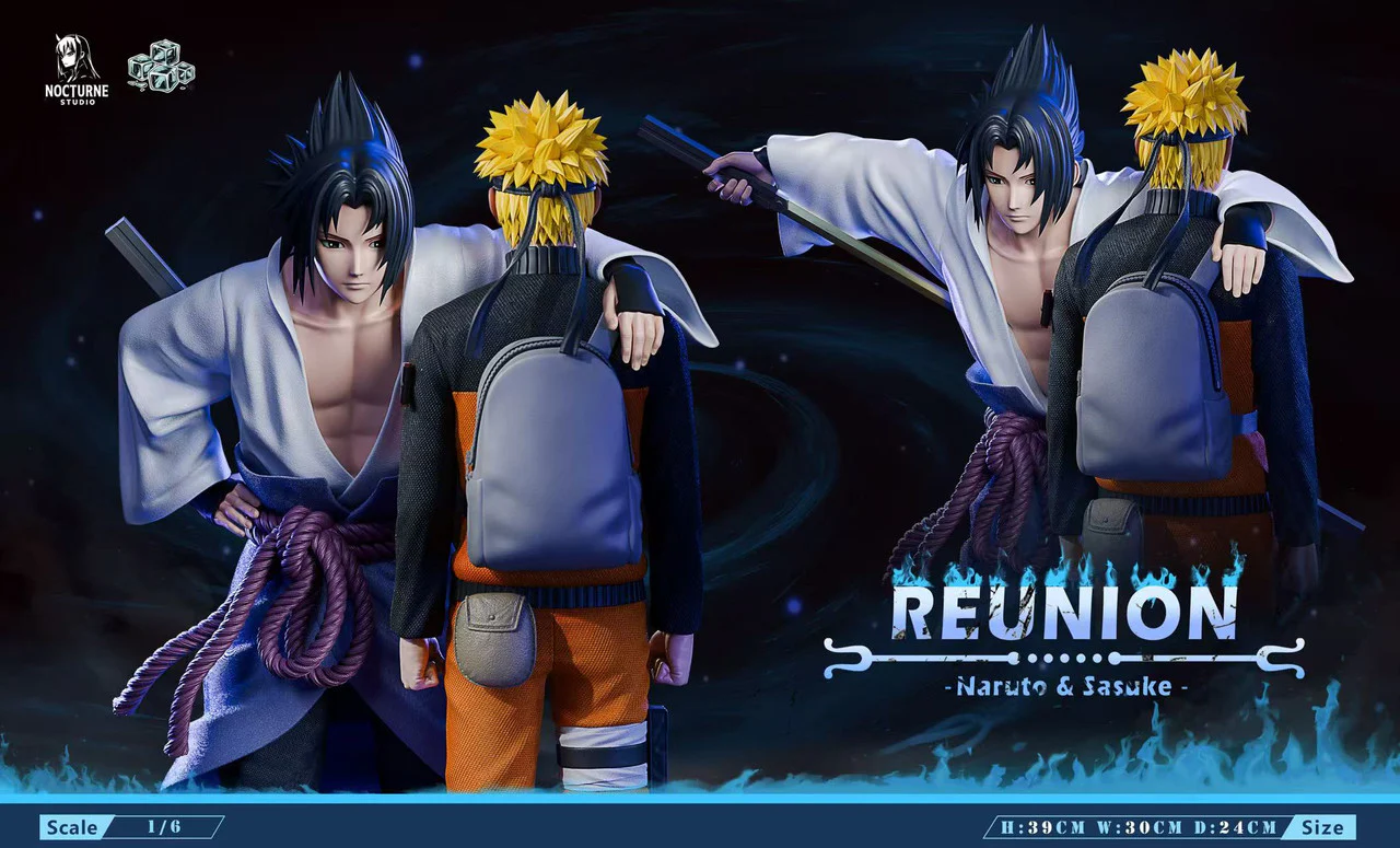 Naruto - The Reunion Naruto & Sasuke | 1:6 Resin Statue | by Nocturne Studio × ICE - Image 3