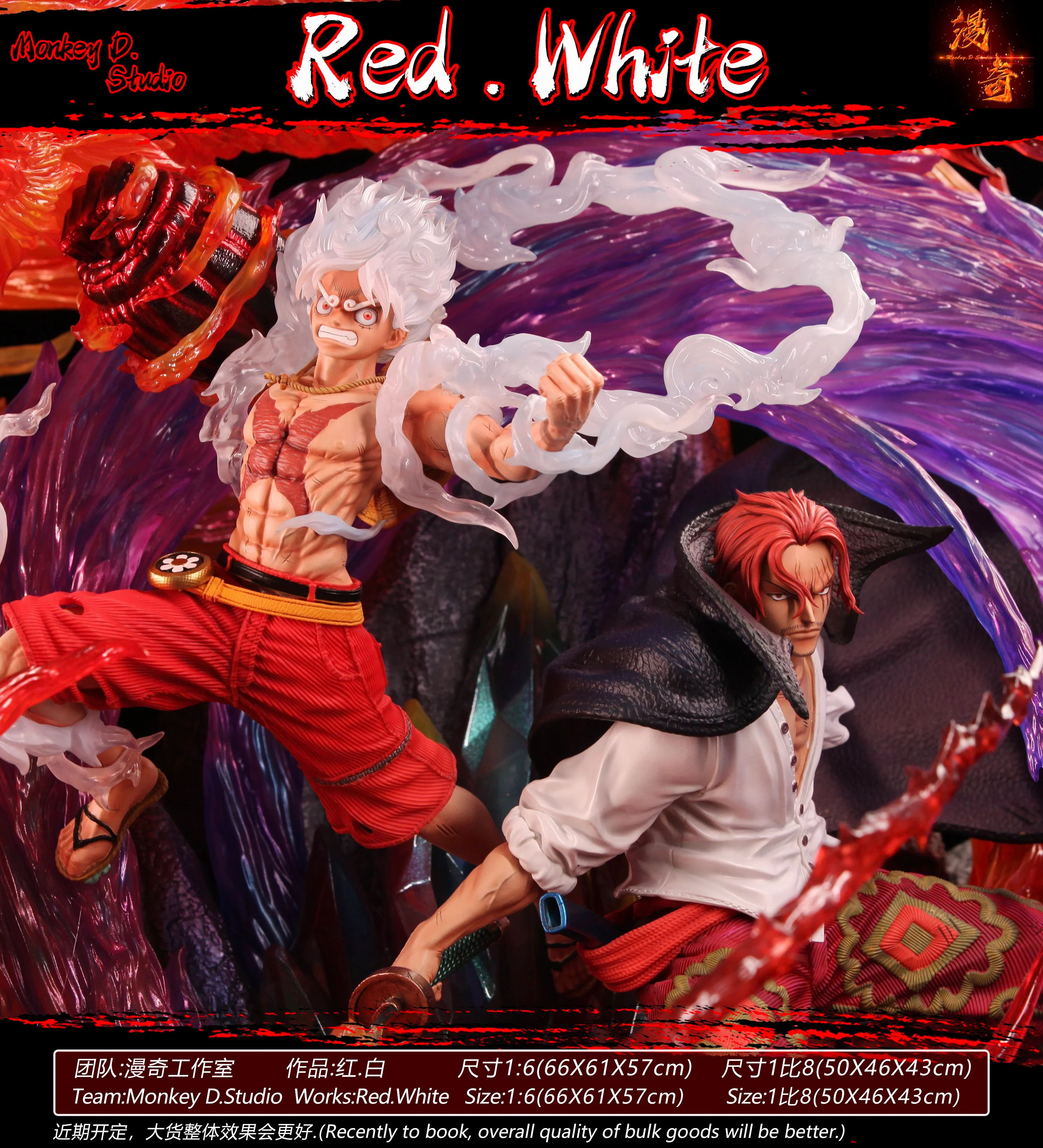 One Piece - Monkey D. Luffy & Shanks | 1:8 Resin Statue | von Monkey D. Studio - Image 6