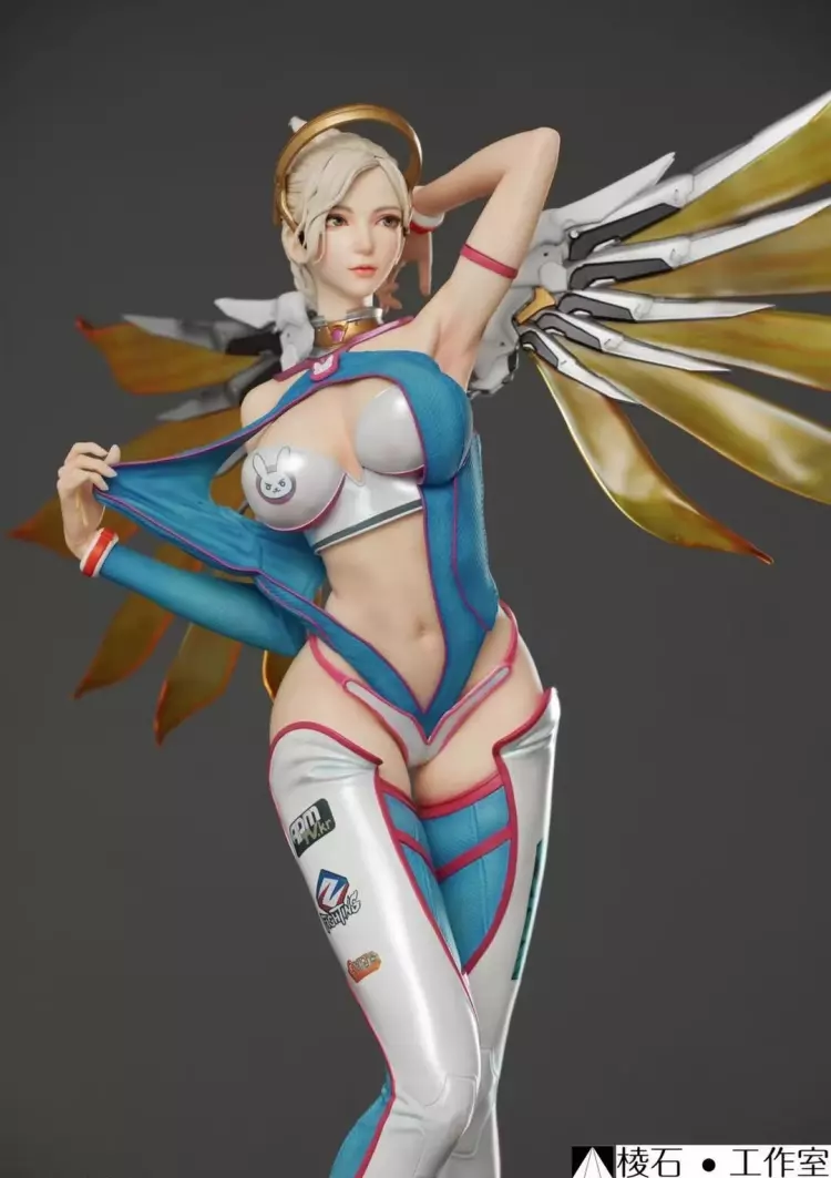 Overwatch - DVa (Mercy Cosplay) | 1:6 Resin Statue | von Faceted Pebble Studio - Image 8