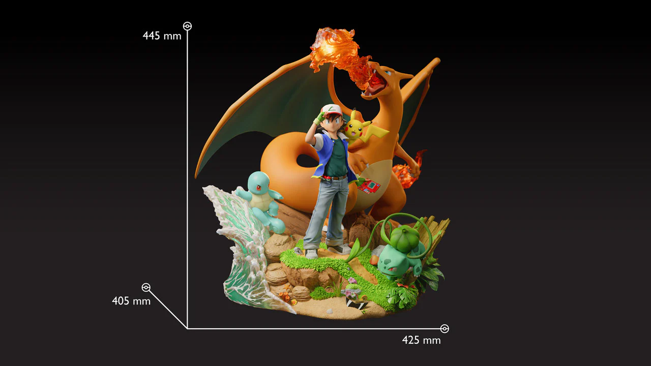Pokemon - Ash Diorama & Red Diorama | Resin Statue | by Black Swan Collectibles - Image 4