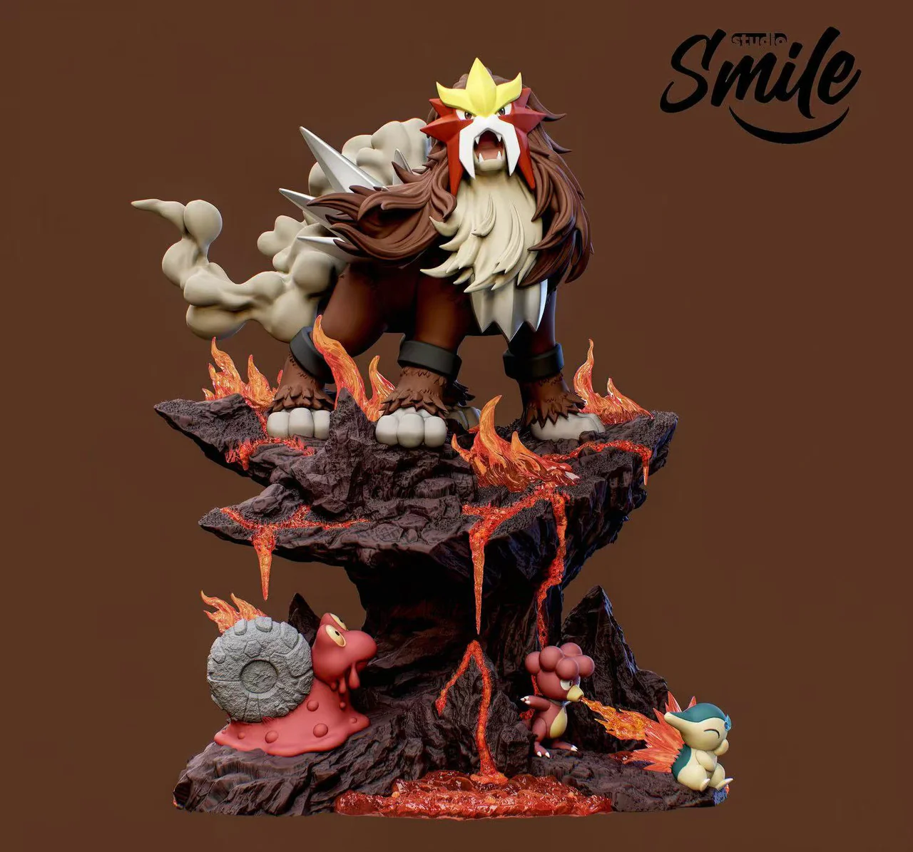 Pokemon - Entei | 1:20 Resin Statue | by Smile Studio - Image 4