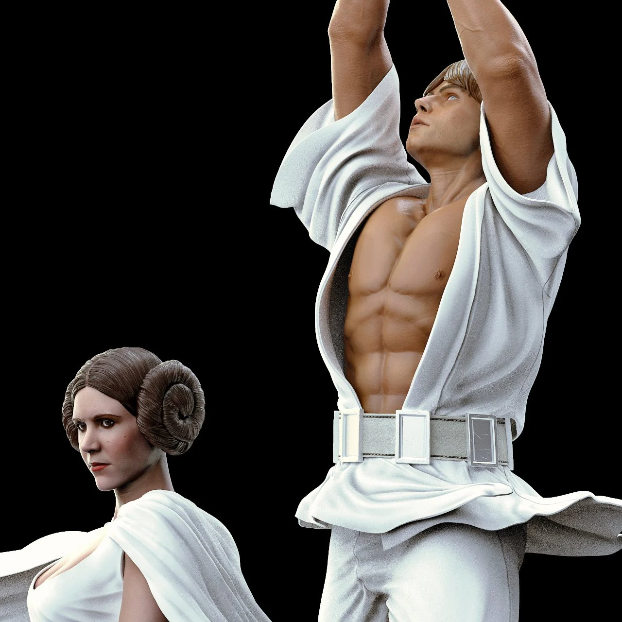 Star Wars - Luke & Leia | 1:4 Resin Statue | von MFA Collectibles - Image 4