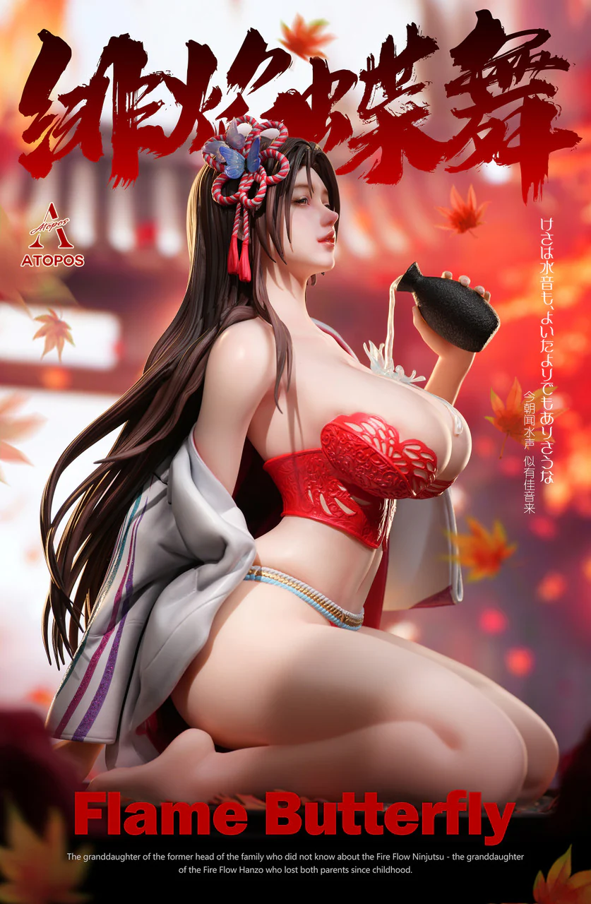 The King of Fighters - Flame Butterfly Girl | Resin Statue | by ATOPOS Studio - Image 6